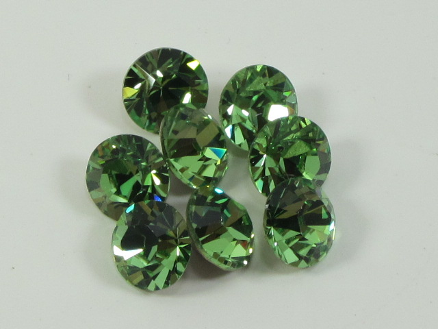 pp03 (1.0-1.1mm) 1 Gross PERIDOT POINTED BACK European Rhinestones